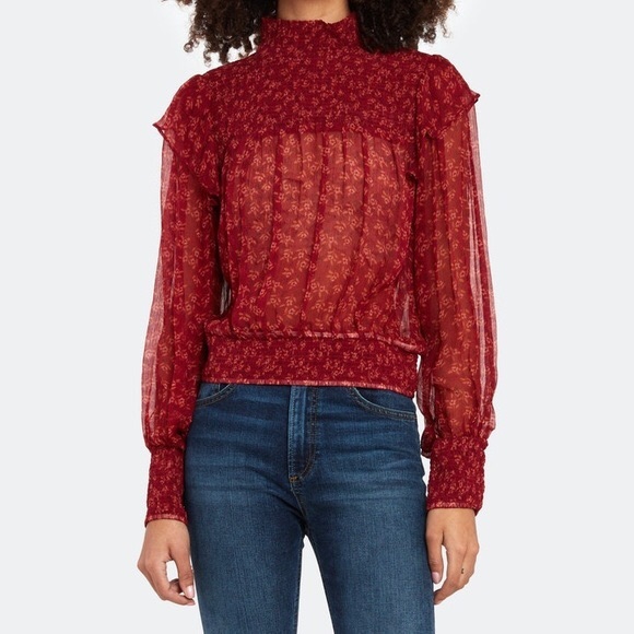 NWT Free People Roma Berry Combo Blouse Size XS - Picture 8 of 12